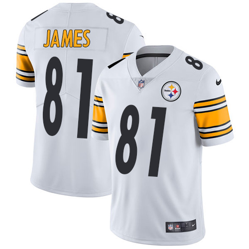 Nike Steelers #81 Jesse James White Men's Stitched NFL Vapor Untouchable Limited Jersey - Click Image to Close